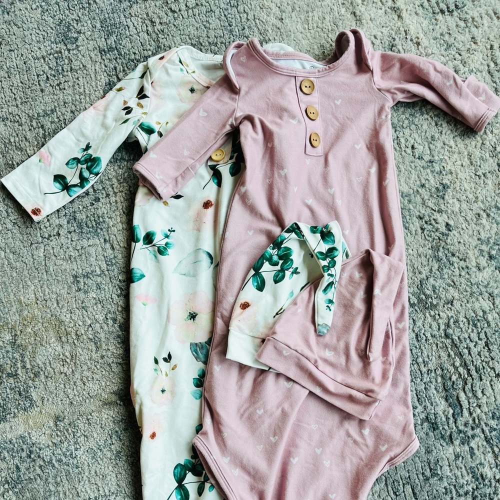 TWO Caden Lane Knotted Gowns